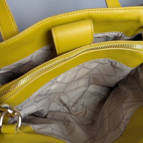 STEVE MADDEN BGRAMMER SATCHEL HAND BAG MUSTARD YELLOW TIK TOK VIRAL TRENDY - Picture 7 of 11